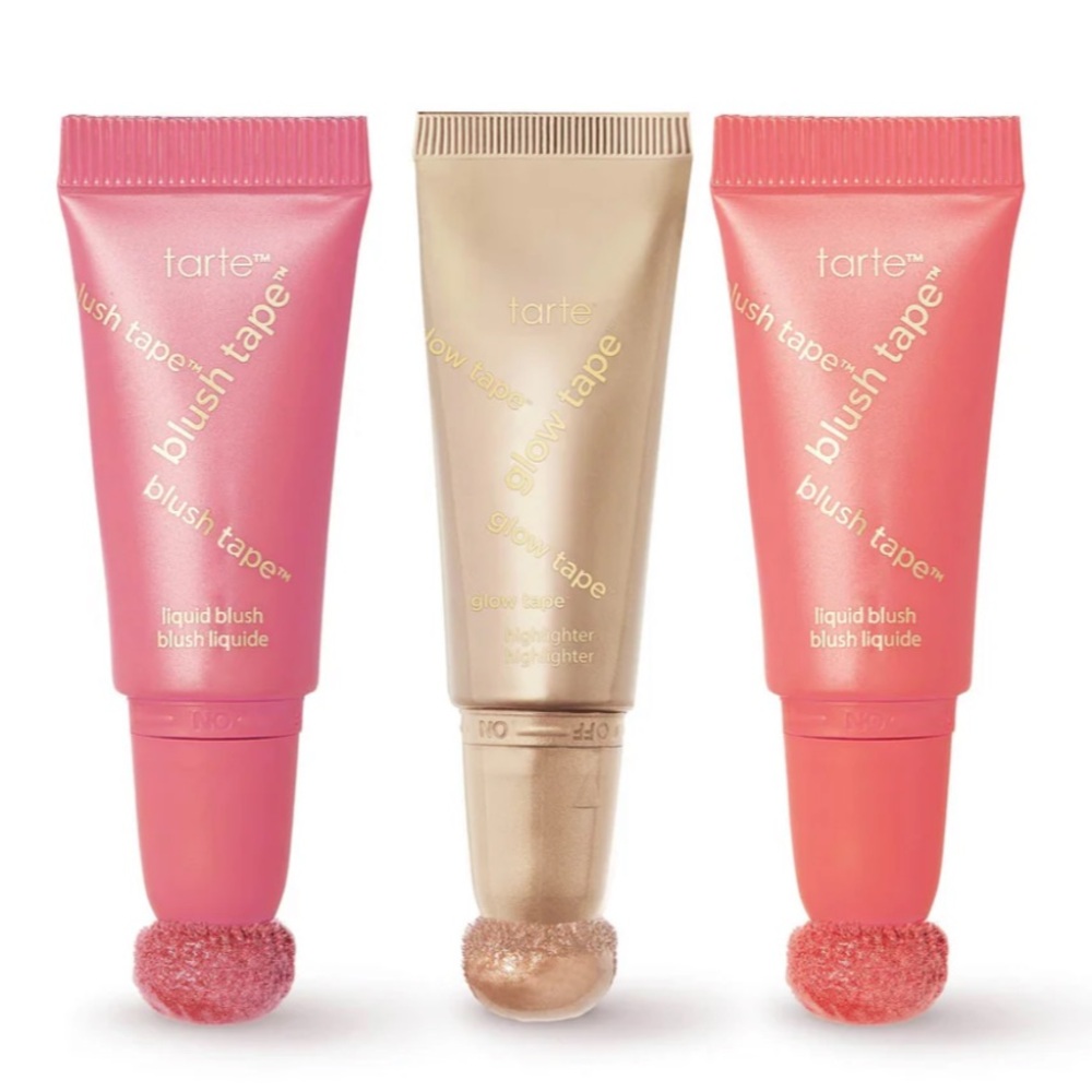 BNIB Tarte Tinsel Town Blush Tape & Glow Tape Set - Passionate Pinks